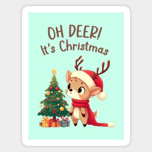 Oh Deer Its Christmas Sticker